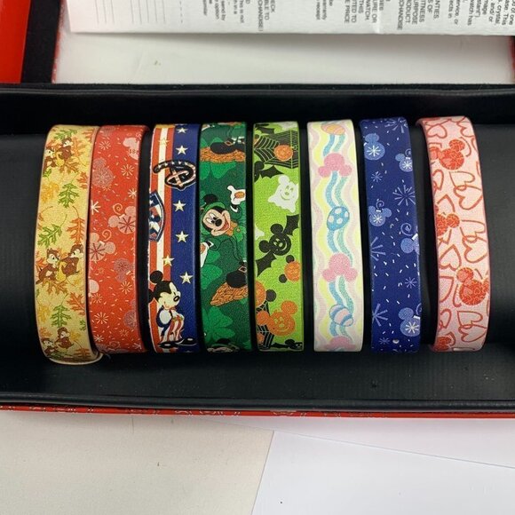 Disney Parks Gift Set of Eight Faux Leather Watch Bands In Presentation Box - Picture 6 of 11